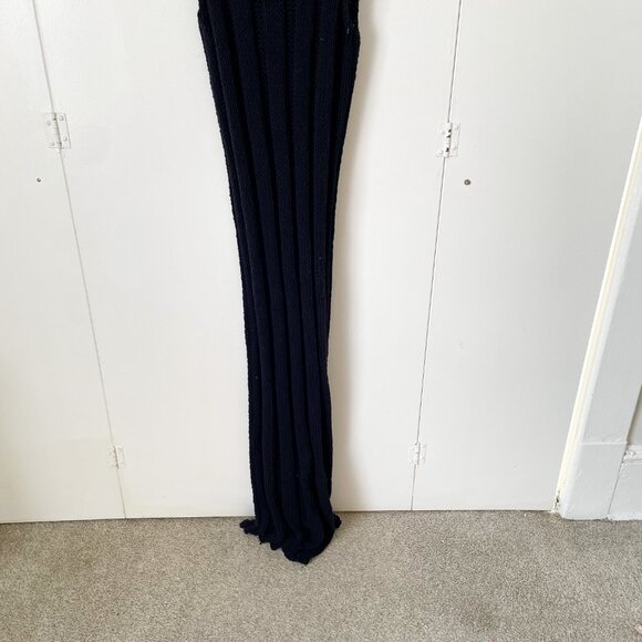 Free People FP Beach Ribbed Knit Black Sweater Maxi Dress Cover Up, Sz XL - Picture 3 of 10